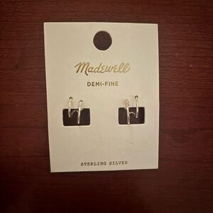 Madewell Sterling Silver Earrings demi fine double hoop